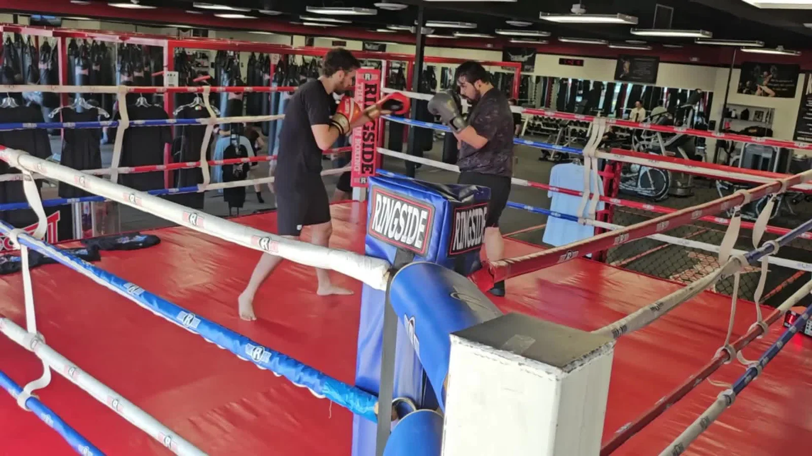 Ray outgrew fitness boxing and started sparring properly.
